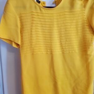 Yellow Dress Blouse S 6